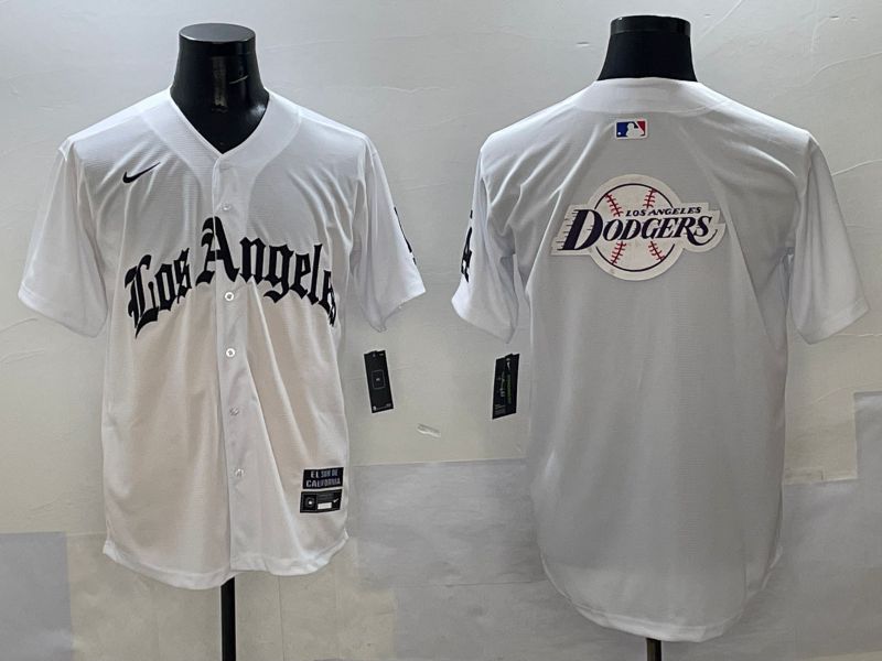 Men Los Angeles Dodgers Blank White Five generations Joint Name 2025 Nike MLB Jersey style 71->los angeles dodgers->MLB Jersey